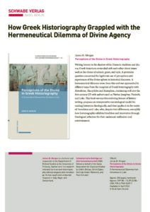 Perceptions of the Divine in Greek Historiography